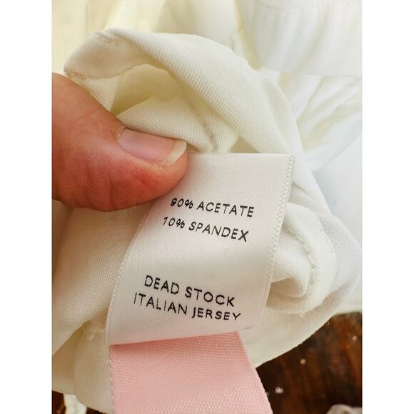 K. NGSLEY Women's White Cap Sleeve Button Front Nes Shirt Dress Size Medium - Picture 10 of 13